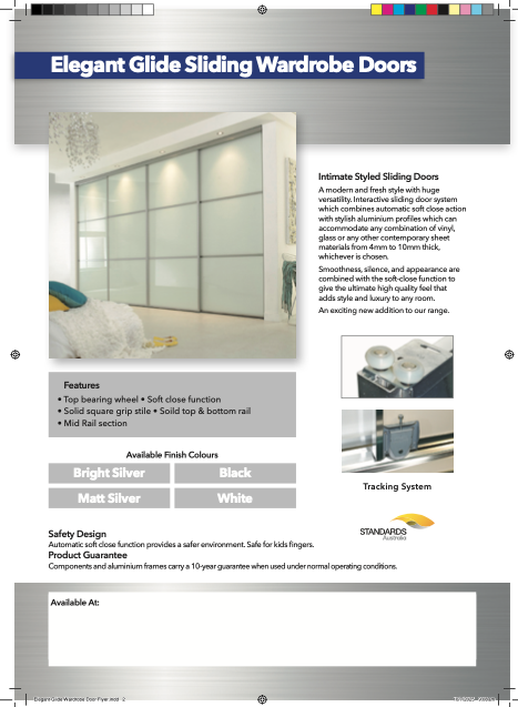 Elegant Glide wardrobe doors detail view